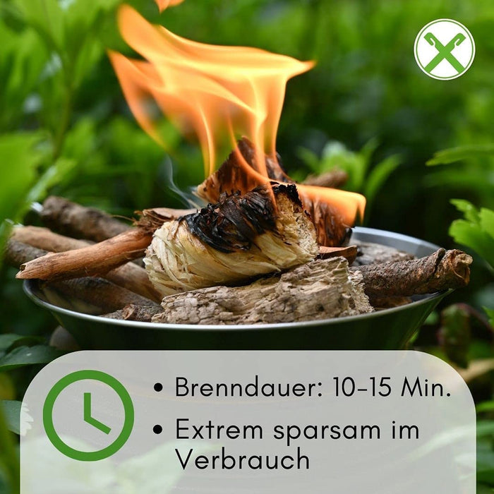 Feuerbällchen zum Anzünden von Kachelofen, Kamin, Herd, Grill, Lagerfeuer - aus reinen Naturprodukten - unempfindlich gegen Nässe - Made in Germany - 2,5 kg Schachtel (ca. 200 Stück)