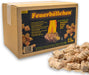 Feuerbällchen zum Anzünden von Kachelofen, Kamin, Herd, Grill, Lagerfeuer - aus reinen Naturprodukten - unempfindlich gegen Nässe - Made in Germany - 2,5 kg Schachtel (ca. 200 Stück)