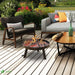 Feuerschale Feuerkorb Feuerstelle für Heizung, Garten, Camping, Terrasse, Ø 60 cm, Schwarz