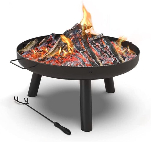 Feuerschale Feuerkorb Feuerstelle für Heizung, Garten, Camping, Terrasse, Ø 60 cm, Schwarz