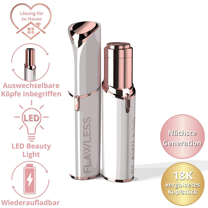 Wiederaufladbares Haarentferner der neuen Generation für Gesicht,Diskretes Schmerzfreies und Sicheres Gesichtshaar Epilieren für Empfindliche Haut