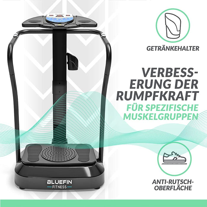 Fitness Vibrationsplatte Pro Modell  Verbessertes Design mit Leisen Motoren und Eingebauten Lautsprechern