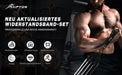 Fitnessbänder Set, 150lbs Resistance Bands 5 Verschiedene Stärken, Widerstandsbänder Set mit Griffen Knöchelriemen und Türanker Tragbarer Rucksack