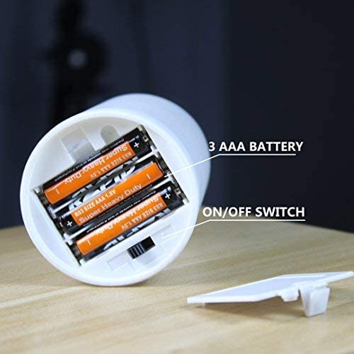 Flammenlose Kunststoff-Stumpenkerzen für Außen- und Innenbereich, LED-Kerzen mit Fernbedienung und Timer, 3 Kerzen, verwendet durch 3 AAA-Batterien