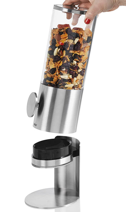 Frühstück Cerealien-/ Müslispender mit Ständer DEPOSITO (ohne Inhalt), Edelstahl/Acryl