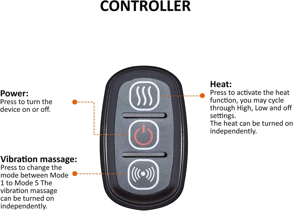Fußmassagegerät elektrisch mit Wärmefunktion, 5 Massagemodi, Wärmetherapie mit 2 Heizstufen, 2 in 1 Fußwärmer für Fußpflege und Rückenschmerzen