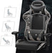 Gaming Stuhl, Bürostuhl, ergonomischer Schreibtischstuhl, verstellbare Rückenlehne, Armlehnen, Kopf- und Lendenkissen, schwarz-Tarnfarben