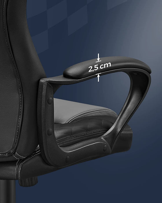 Gamingstuhl, Bürostuhl mit Wippfunktion, Racing Chair, ergonomisch, S-förmige Rückenlehne, gut für die Lendenwirbelsäule, bis 150 kg belastbar