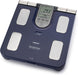 Ganzkörperanalyse-Waage mit Hand-zu-Fuß-Messung, blau - misst Körperfett, Gewicht, Viszeralfett, Skelettmuskelmasse, Kaloriengrundumsatz und BMI