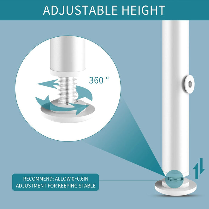 Garderobenständer Kleiderständer Garderobe Metall mit Schuhregal 3 Ablagen mit 8 Hakenaus bis 30kg Weiß
