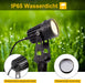 Gartenbeleuchtung LED, GreenClick 6 Set 1800LM 21 m Kabel Gartenbeleuchtung mit Strom, IP65 wasserdicht Gartenleuchte mit Erdspieß, Gartenstrahler 