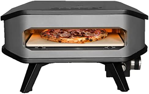 Gas Pizza Ofen mobiler Pizzaofen Pizzastein Gasgrill bis 400°Grad regelbar mit 34x34 cm Pizzastein tragbar Terrasse Balkon Test SEHR GUT