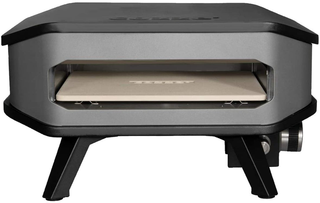 Gas Pizza Ofen mobiler Pizzaofen Pizzastein Gasgrill bis 400°Grad regelbar mit 34x34 cm Pizzastein tragbar Terrasse Balkon Test SEHR GUT