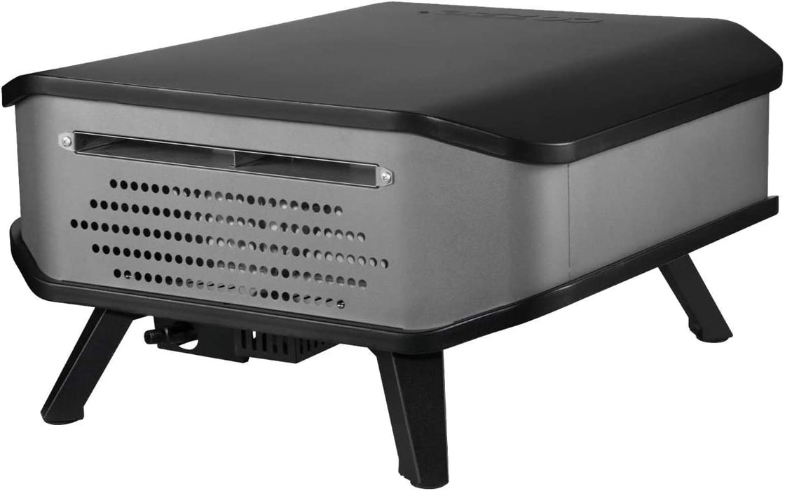 Gas Pizza Ofen mobiler Pizzaofen Pizzastein Gasgrill bis 400°Grad regelbar mit 34x34 cm Pizzastein tragbar Terrasse Balkon Test SEHR GUT