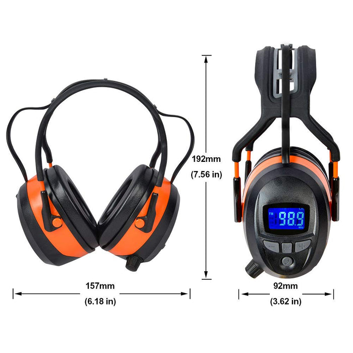 Gehörschutz, Ohrenschützer mit/Bluetooth / MP3, Sicherheitsohrschützer mit NRR 29dB, Lärmschutzkopfhörer für Männer und Frauen, Schutzkopfhörer