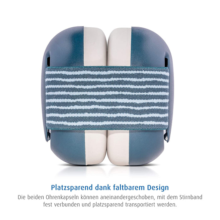 Gehörschutz für Babys SilentGuard, besonders weich und leicht für den empfindlichen Babykopf, mitwachsend, blau