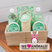 Geschenkset ALOE VERA im Holzkorb Bade-, SPA und Dusch Set Aloe Vera und Green Tea Duft – 7-teiliges Geschenk-set in dekorativem Korb aus Holz
