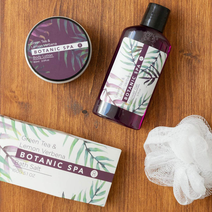 Geschenkset Botanic SPA im Seegraskorb, Bade- und Dusch Set - 5-teiliges Geschenk set in dekorativem Korb aus Seegras, bestes Geschenk 