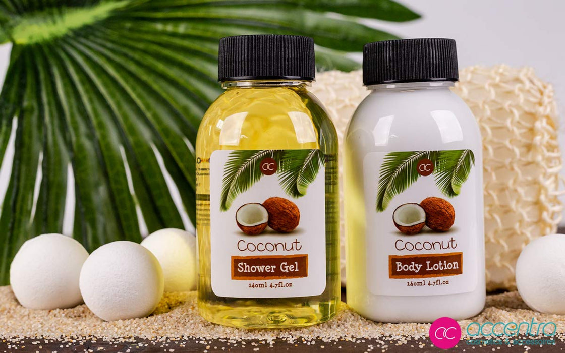 Geschenkset Coconut Seegrastruhe, Bade-, SPA und Dusch Set Kokos-Duft – Großes Geschenk set in dekorativer Truhe aus Seegras, bestes Geschenk