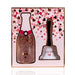 Geschenkset Heart Cascade - Beautyset, Pflegedusche im Champagnerdesign und Glöckchen time for. das besondere Geschenk 