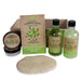 Geschenkset OLIVE im Holzkorb Bade-, SPA und Dusch Set Olive Duft – 6-teiliges Geschenk set in dekorativem Korb aus Holz,