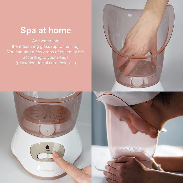 Gesichtssauna 2in1 Dampfgerät zur Hauptpflege Inhalation Porenreinigung • Termal Spa Haut Poren Gesicht Dampf Aroma Therapie Gesichtsdampfer