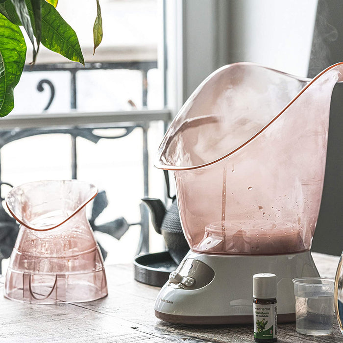 Gesichtssauna 2in1 Dampfgerät zur Hauptpflege Inhalation Porenreinigung • Termal Spa Haut Poren Gesicht Dampf Aroma Therapie Gesichtsdampfer