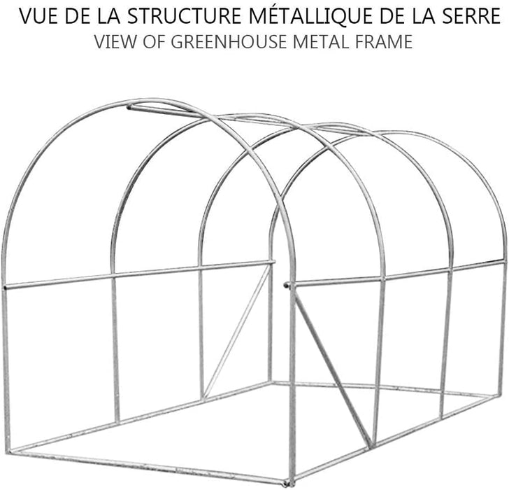 Gewächshaus Foliengewächshaus Winterfest Tomatenhaus Folientunnel, 3x2x2m 6m²