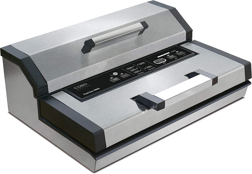 Gewerbevakuumierer, regulierbare Vakuumstärke (f. weiche Lebensmittel), Beutel und Rollen bis 40cm Breite, starke Vakuumpumpe 20L/Minute