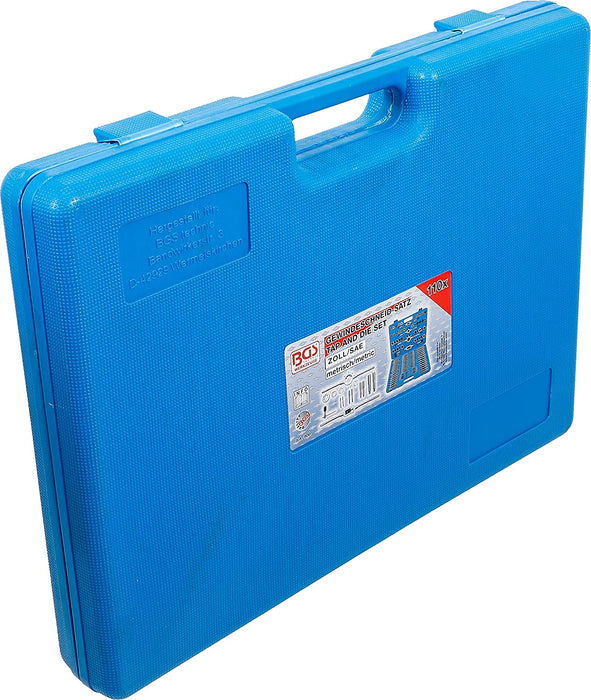 Gewindeschneid-Satz | 110-tlg. | metrisch / Zoll | speziell für Feingewinde