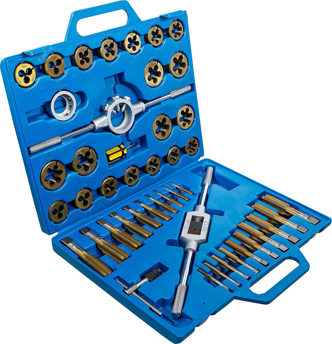 Gewindeschneid-Satz | 45-tlg. | Tin-beschichtet | M6 - M24 | metrisch | inkl. Kunststoff-Koffer