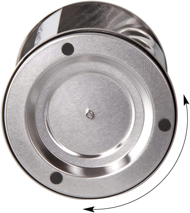 Gewürzregal, Gewürzkarussell drehbar aus Edelstahl mit 12 Gewürzgläser, Gewürzregal stehend mit Aufkleber zum Beschriften, Küchen Zubehör 