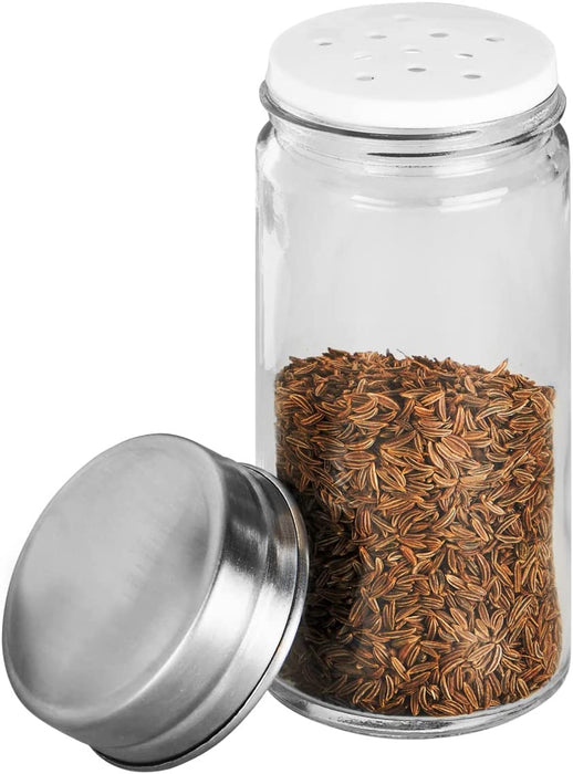 Gewürzregal, Gewürzkarussell drehbar aus Edelstahl mit 12 Gewürzgläser, Gewürzregal stehend mit Aufkleber zum Beschriften, Küchen Zubehör 