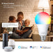 Glühbirne Smart Lampe E27, WLAN Lampe LED Kompatibel mit Alexa Google Home, 9W, Dimmbar Warmweiß-Kaltweiß und Mehrfarbige Birne, Kontrolle durch APP