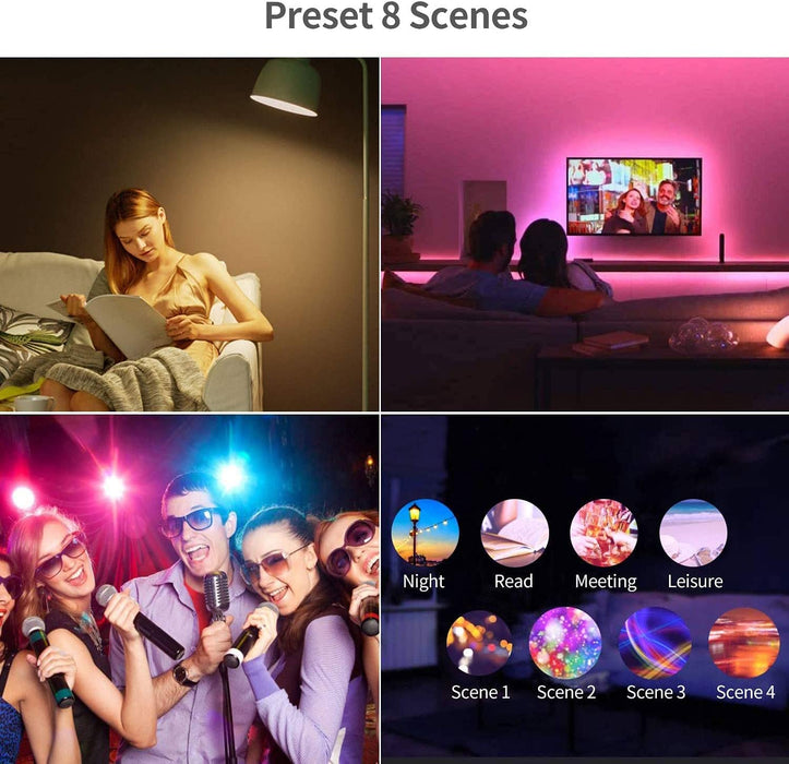 Glühbirne Smart Lampe E27, WLAN Lampe LED Kompatibel mit Alexa Google Home, 9W, Dimmbar Warmweiß-Kaltweiß und Mehrfarbige Birne, Kontrolle durch APP