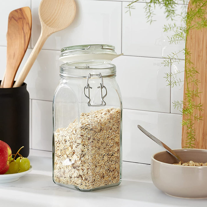 Gothika, Einmachgläser 1,45 l, 6er Set, made in Germany, Vorratsgläser mit Deckel und Drahtbügel zum luftdichten Aufbewahren, Einkochen und Einlegen