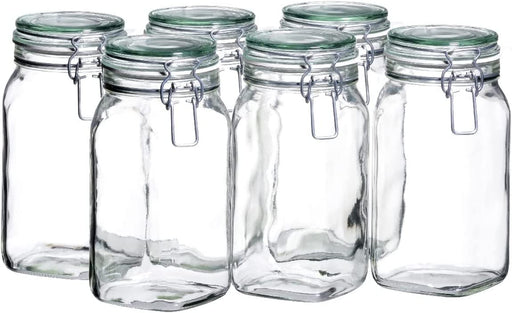 Gothika, Einmachgläser 1,45 l, 6er Set, made in Germany, Vorratsgläser mit Deckel und Drahtbügel zum luftdichten Aufbewahren, Einkochen und Einlegen