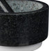 Granit Mörser mit Stößel, langlebig, Gewürze, Kräuter, rutschfest, Steinmörser, Ø 14 cm, 400 ml, grau/weiß