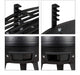 Grillfass, Gusseisen und Stahl, höhenverstellbar, tragbar, Barbecue Holzkohlegrill, Grillrost Ø 35 cm, schwarz