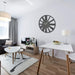 Groß wanduhr ohne tickgeräusche Roman LOFT Schwarz 50cm, Wohnzimmer, Schlafzimmer