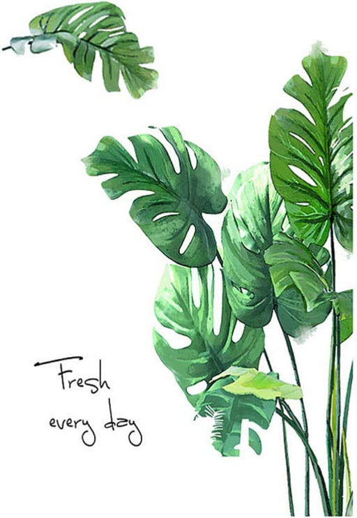 Grüne Tropische Blätter Wandtattoo Palmenblatt Pflanzen Wandaufkleber Kunst Wandbilder für Tropische Hawaiianische Luau Party Home Dekoration