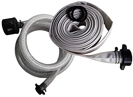 Güde Motorpumpe-Set (4-Takt Motor, Fördervolumen: 15.000 l/h, max. Förderhöhe: 22 m, Benzin-Motorpumpe), Blau, Schwarz