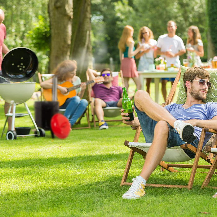 Gulaschkanone, emailliert, Gulaschkessel mit Deckel, 14 Liter, mit Grillrost, Outdoor Feldküche, schwarz rot