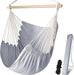 Hängematte Stuhl Große Hängematte Stuhl Entspannung Hängesessel Baumwolle Weben für Höchsten Komfort und Haltbarkeit Innen Draußen 