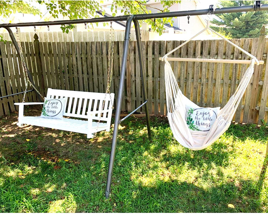 Hängematte Stuhl Große Hängematte Stuhl Entspannung Hängesessel Baumwolle Weben für Höchsten Komfort und Haltbarkeit Innen/Draußen