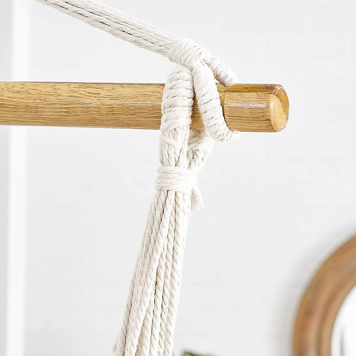 Hängesessel, Hängeschaukel, Hängestuhl mit 2 Kissen, Metallkette, bis 150 kg belastbar, Indoor und Outdoor, Wohnzimmer, Schlafzimmer, blau