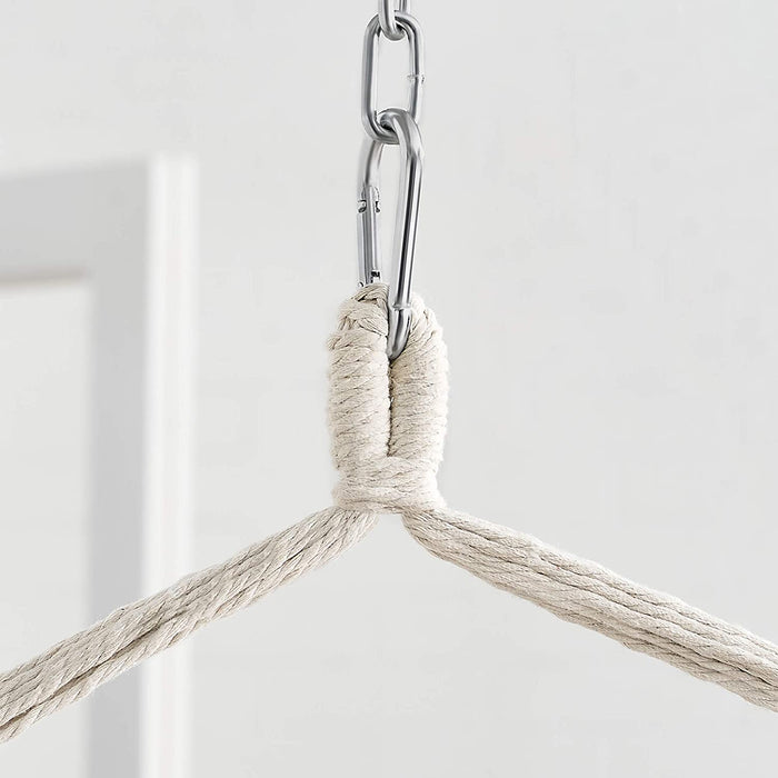 Hängesessel, Hängeschaukel, Hängestuhl mit 2 Kissen, Metallkette, bis 150 kg belastbar, Indoor und Outdoor, Wohnzimmer, Schlafzimmer, blau