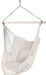  Hängesessel mit 2 Kissen & Bücherfach, Hängestuhl XXL Hängematte Hängeschaukel für Indoor Outdoor Garten, Beige