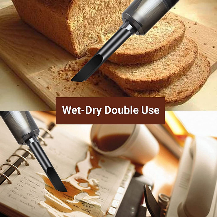 Handstaubsauger Akku Handstaubsauger Auto,USB aufladbar Tragbar Leicht Mini Staubsauger,Auto-Staubsauger Kabellos,Nass & Trocken Handsauger