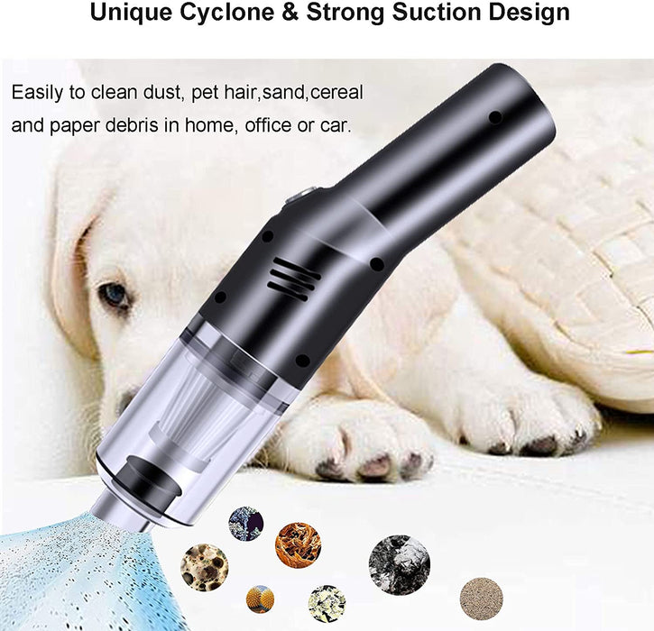 Handstaubsauger Akku Handstaubsauger Auto,USB aufladbar Tragbar Leicht Mini Staubsauger,Auto-Staubsauger Kabellos,Nass & Trocken Handsauger
